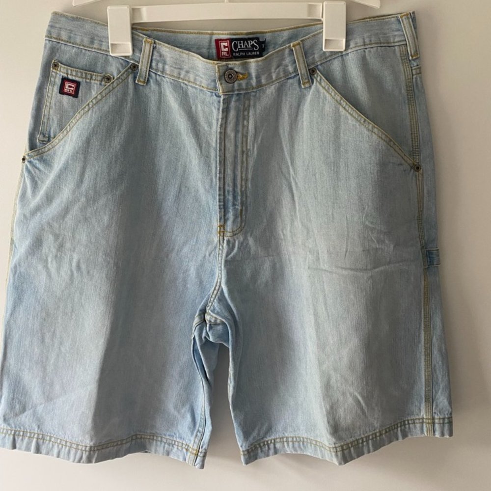 Chaps x Ralph Lauren light-wash carpenter shorts